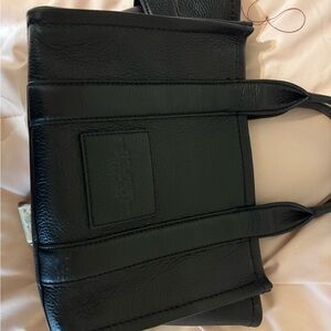 Elegant Black Leather Tote Bag